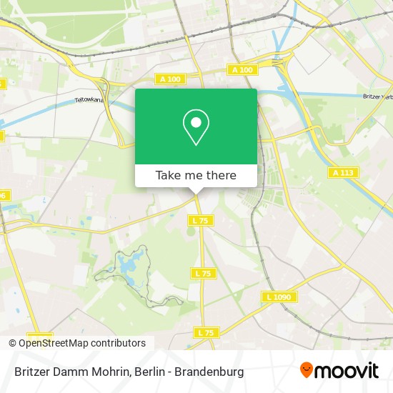 Britzer Damm Mohrin map