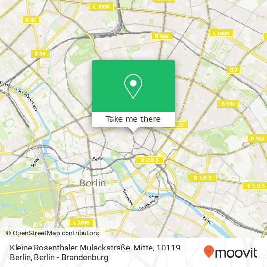 Карта Kleine Rosenthaler Mulackstraße, Mitte, 10119 Berlin
