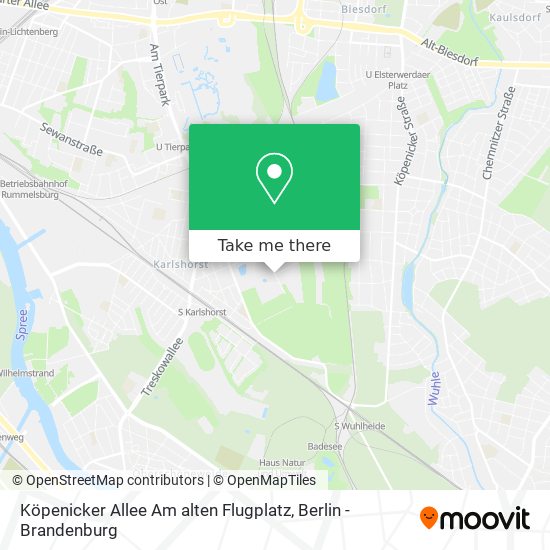 Köpenicker Allee Am alten Flugplatz map