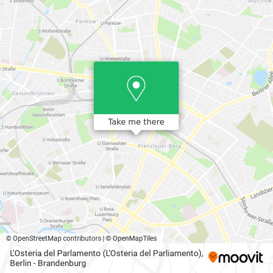 Карта L'Osteria del Parlamento (L‘Osteria del Parliamento)