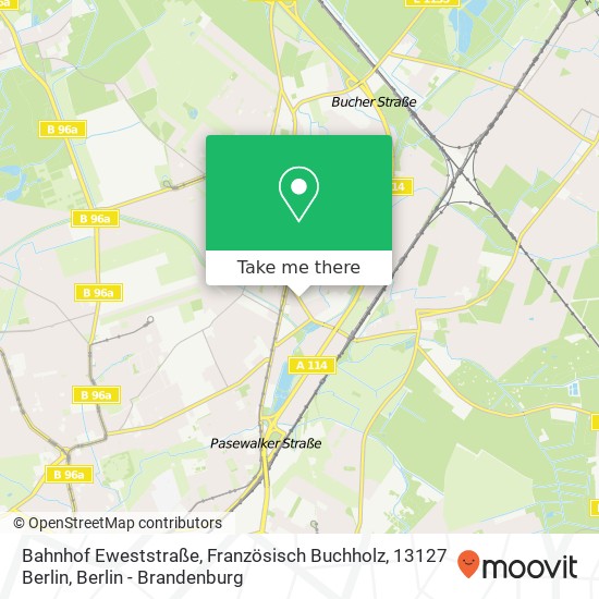 Bahnhof Eweststraße, Französisch Buchholz, 13127 Berlin map