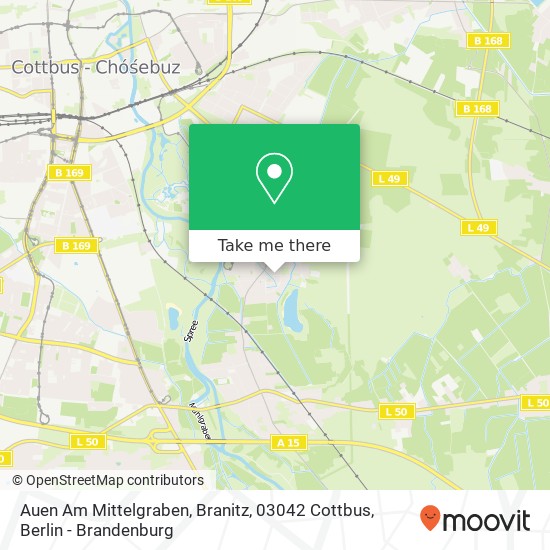 Auen Am Mittelgraben, Branitz, 03042 Cottbus map