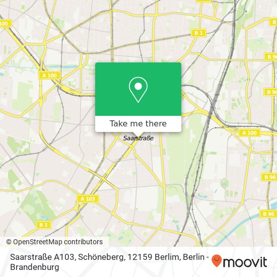 Saarstraße A103, Schöneberg, 12159 Berlim map