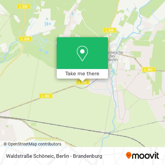 Карта Waldstraße Schöneic