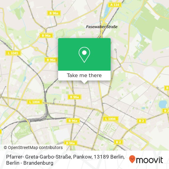 Pfarrer- Greta-Garbo-Straße, Pankow, 13189 Berlin map