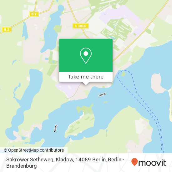 Sakrower Setheweg, Kladow, 14089 Berlin map