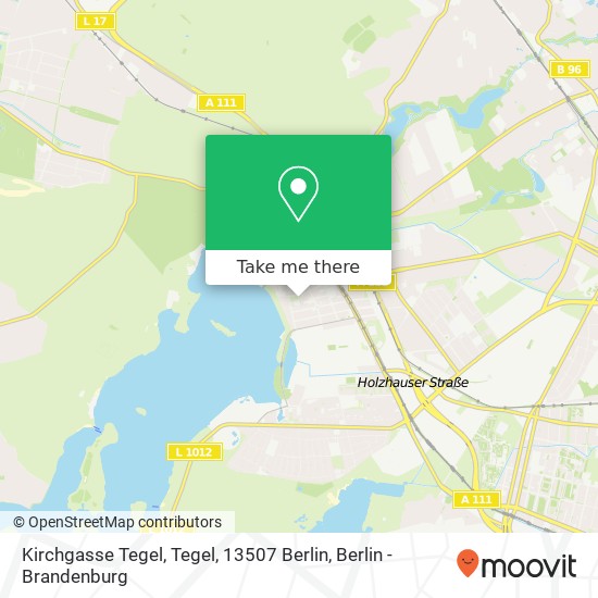 Карта Kirchgasse Tegel, Tegel, 13507 Berlin