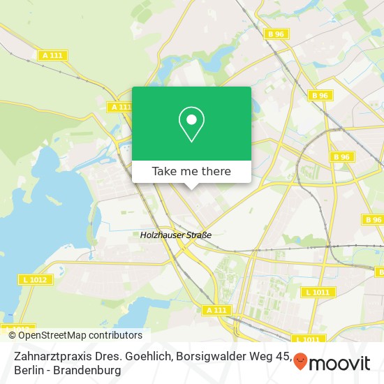 Zahnarztpraxis Dres. Goehlich, Borsigwalder Weg 45 map