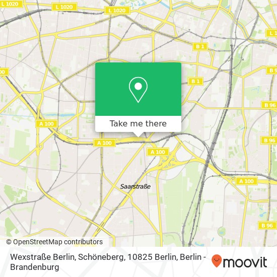Карта Wexstraße Berlin, Schöneberg, 10825 Berlin