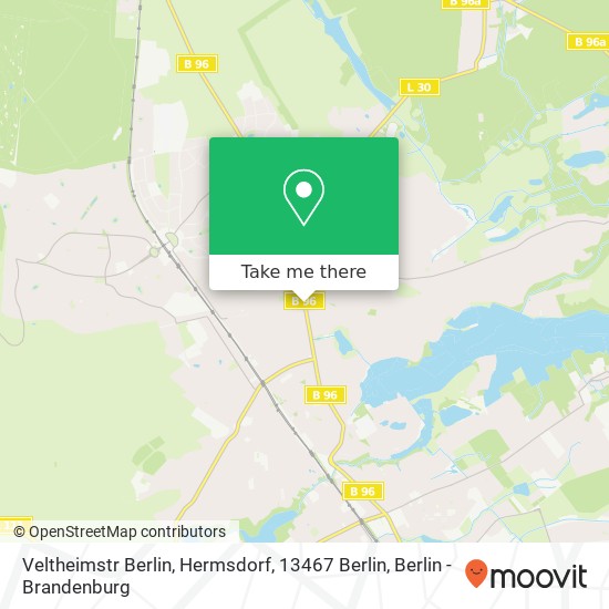 Veltheimstr Berlin, Hermsdorf, 13467 Berlin map