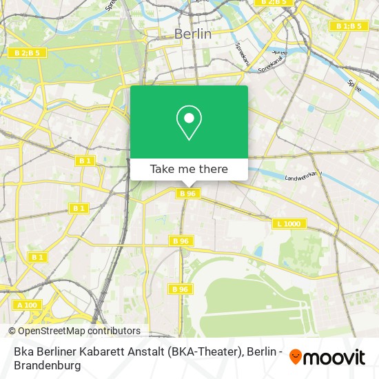 Карта Bka Berliner Kabarett Anstalt (BKA-Theater)