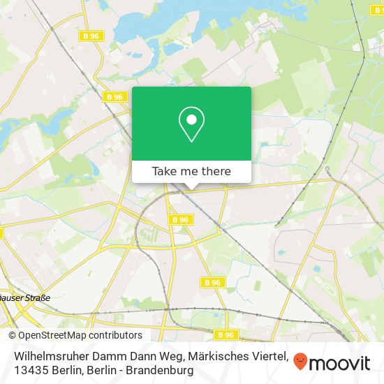 Wilhelmsruher Damm Dann Weg, Märkisches Viertel, 13435 Berlin map