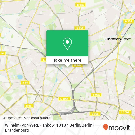 Wilhelm- von-Weg, Pankow, 13187 Berlin map