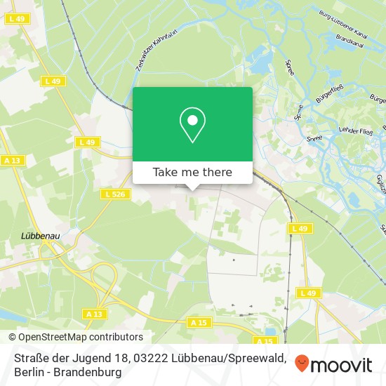 Straße der Jugend 18, 03222 Lübbenau / Spreewald map
