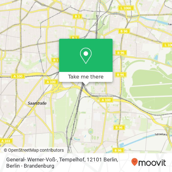 Карта General- Werner-Voß-, Tempelhof, 12101 Berlin