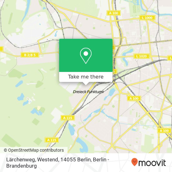 Карта Lärchenweg, Westend, 14055 Berlin