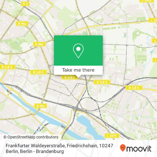 Frankfurter Waldeyerstraße, Friedrichshain, 10247 Berlin map