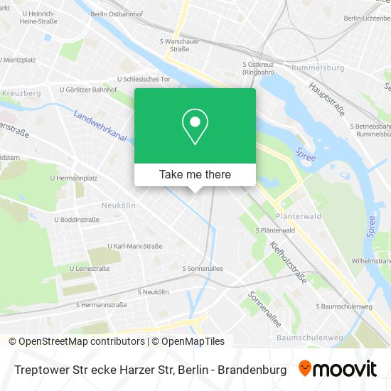 Treptower Str ecke Harzer Str map
