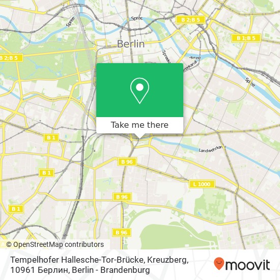 Tempelhofer Hallesche-Tor-Brücke, Kreuzberg, 10961 Берлин map