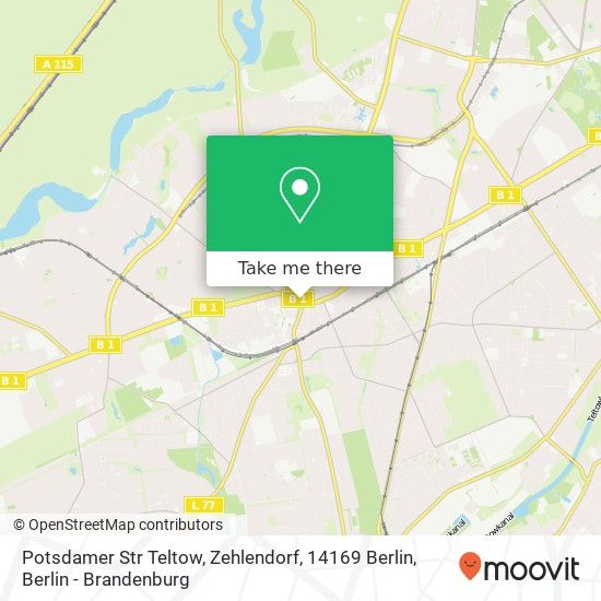 Potsdamer Str Teltow, Zehlendorf, 14169 Berlin map