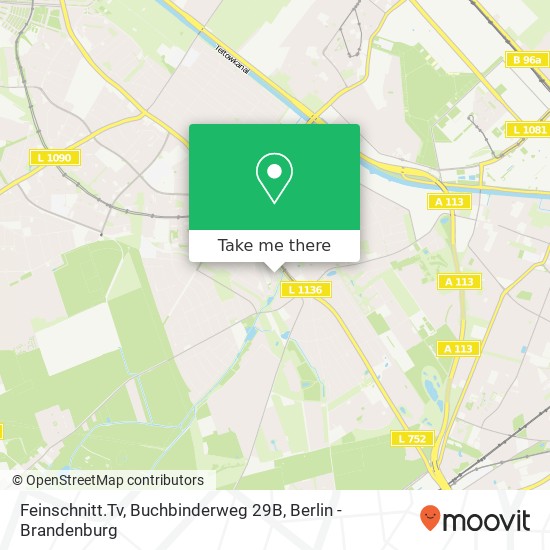 Карта Feinschnitt.Tv, Buchbinderweg 29B