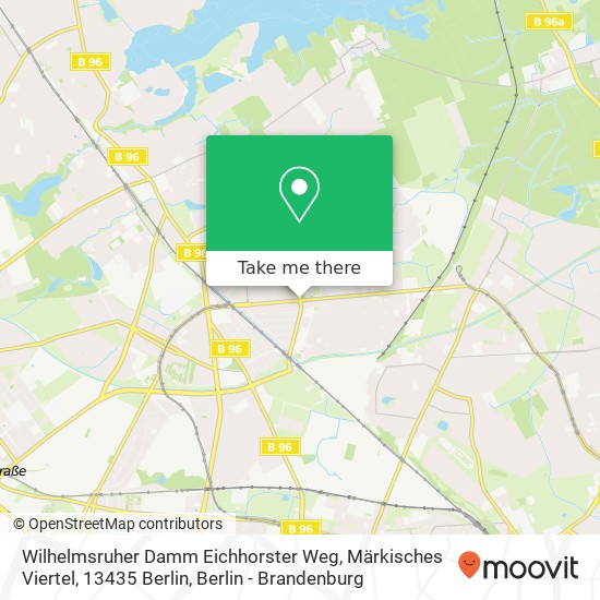 Карта Wilhelmsruher Damm Eichhorster Weg, Märkisches Viertel, 13435 Berlin