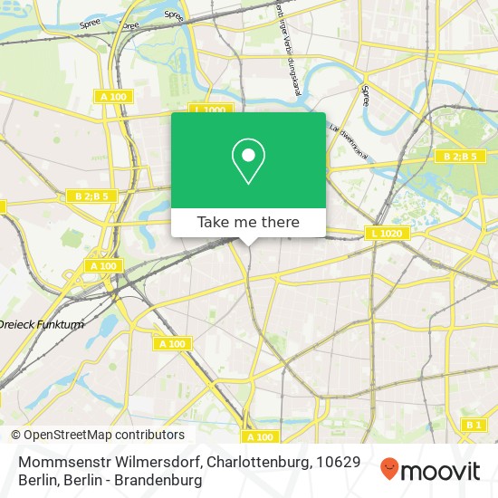 Карта Mommsenstr Wilmersdorf, Charlottenburg, 10629 Berlin