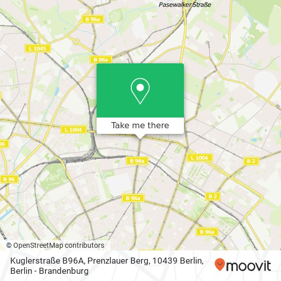 Kuglerstraße B96A, Prenzlauer Berg, 10439 Berlin map