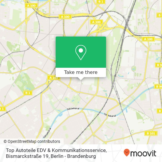 Карта Top Autoteile EDV & Kommunikationsservice, Bismarckstraße 19