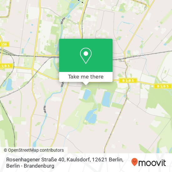 Карта Rosenhagener Straße 40, Kaulsdorf, 12621 Berlin