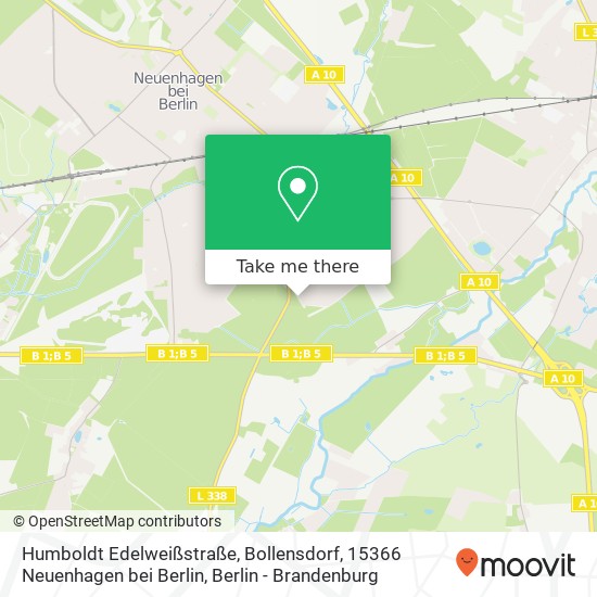 Humboldt Edelweißstraße, Bollensdorf, 15366 Neuenhagen bei Berlin map
