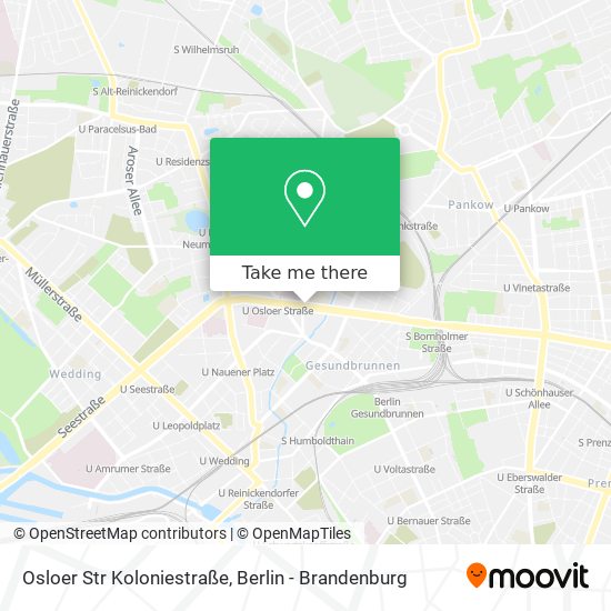 Osloer Str Koloniestraße map