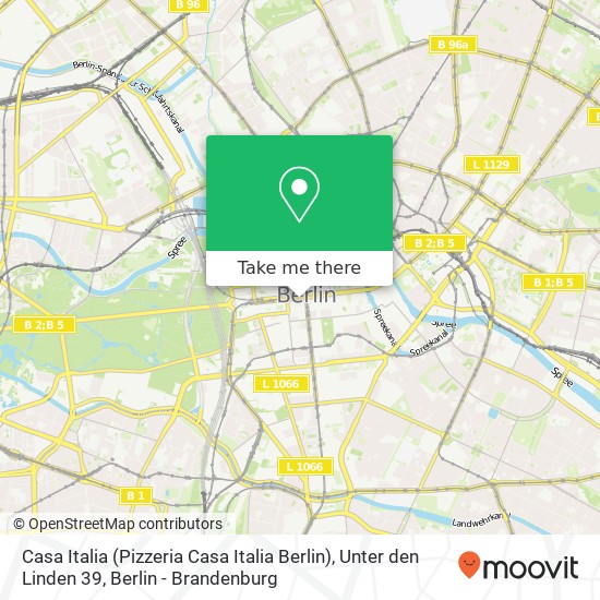 Casa Italia (Pizzeria Casa Italia Berlin), Unter den Linden 39 map