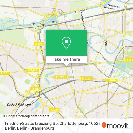 Friedrich-Straße kreuzung B5, Charlottenburg, 10627 Berlin map