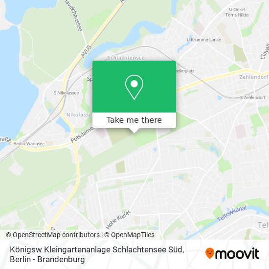 Königsw Kleingartenanlage Schlachtensee Süd map