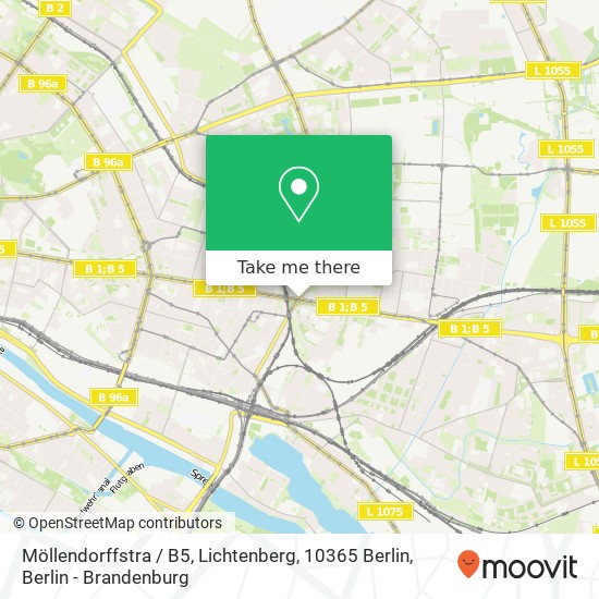 Карта Möllendorffstra / B5, Lichtenberg, 10365 Berlin