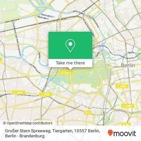 Карта Großer Stern Spreeweg, Tiergarten, 10557 Berlin