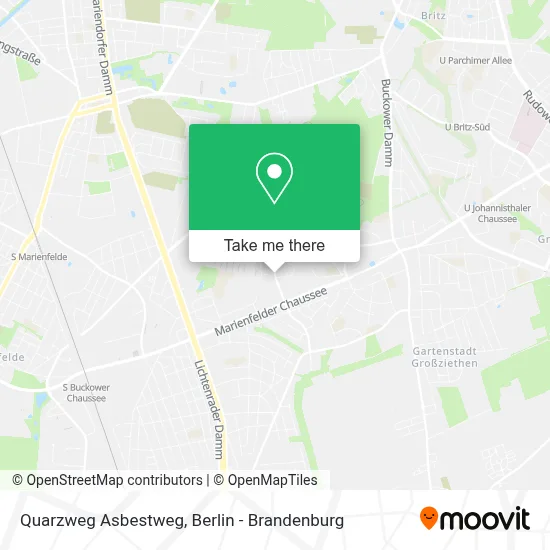 Quarzweg Asbestweg map