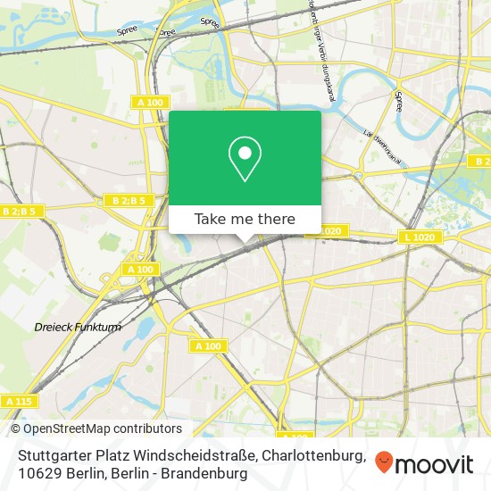 Карта Stuttgarter Platz Windscheidstraße, Charlottenburg, 10629 Berlin