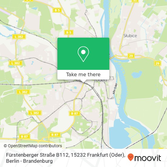 Fürstenberger Straße B112, 15232 Frankfurt (Oder) map