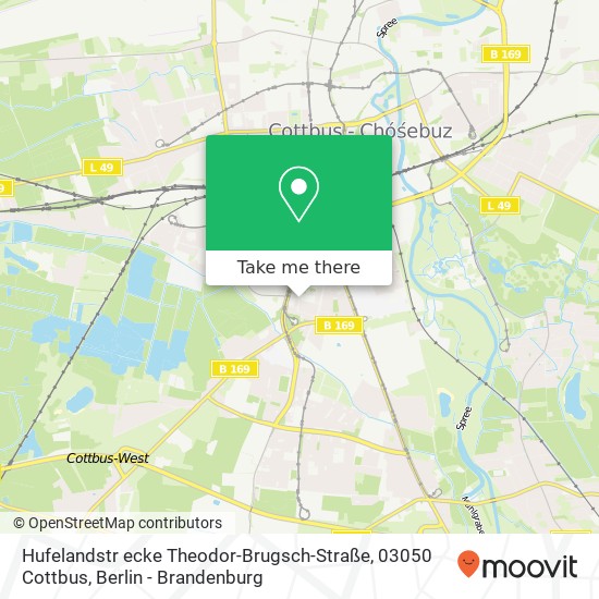 Hufelandstr ecke Theodor-Brugsch-Straße, 03050 Cottbus map