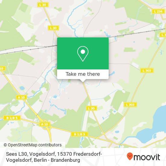 Sees L30, Vogelsdorf, 15370 Fredersdorf-Vogelsdorf map