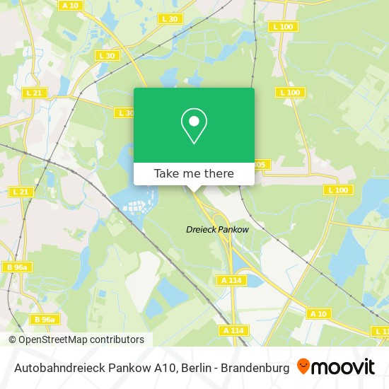 Autobahndreieck Pankow A10 map