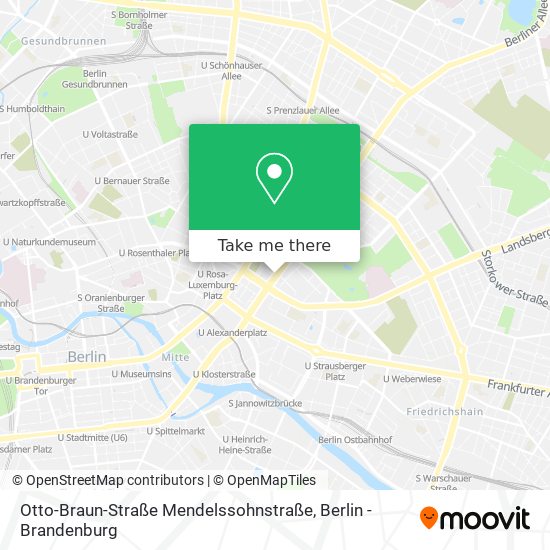 Карта Otto-Braun-Straße Mendelssohnstraße