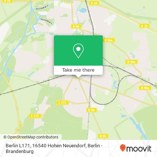 Карта Berlin L171, 16540 Hohen Neuendorf