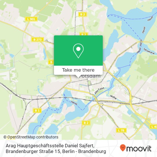 Карта Arag Hauptgeschäftsstelle Daniel Sajfert, Brandenburger Straße 15