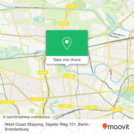 West Coast Shipping, Tegeler Weg 101 map