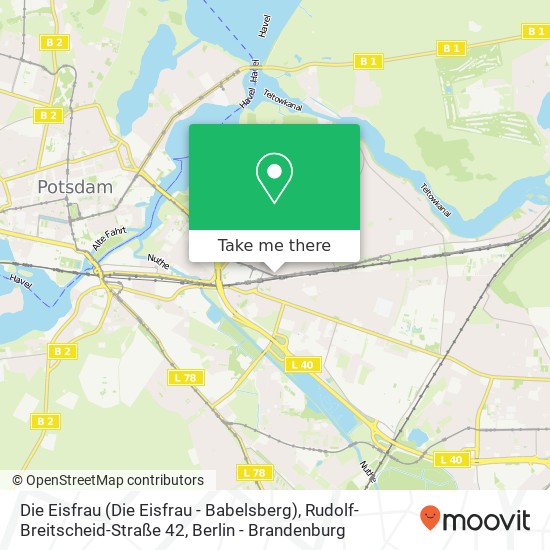 Карта Die Eisfrau (Die Eisfrau - Babelsberg), Rudolf-Breitscheid-Straße 42