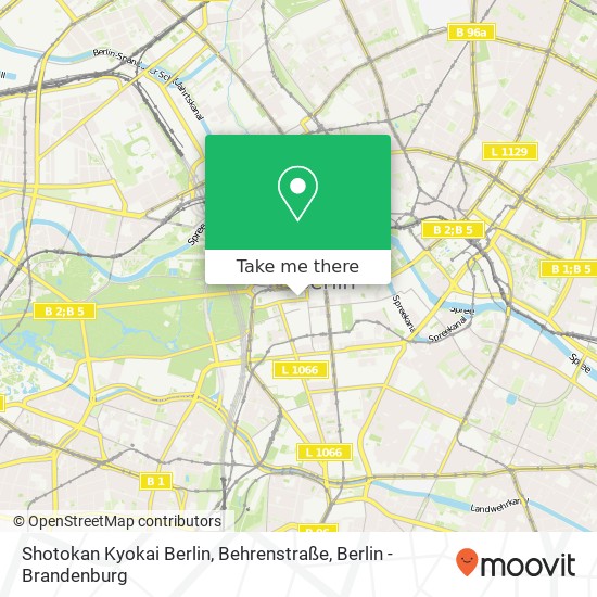 Карта Shotokan Kyokai Berlin, Behrenstraße