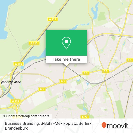 Карта Business Branding, S-Bahn-Mexikoplatz